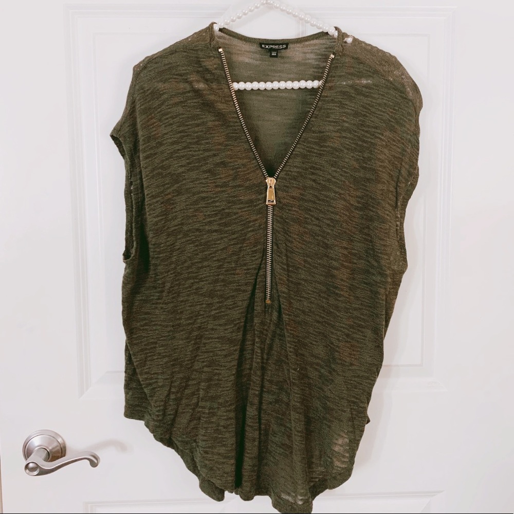 Express Blouse Gold Zipper